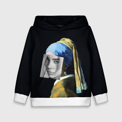 Детская толстовка 3D Billie Eilish с Сережкой, цвет белый