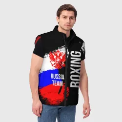 Мужской жилет утепленный 3D Boxing Russia Team и герб РФ - фото 2