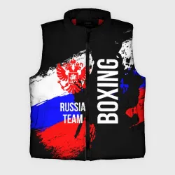 Мужской жилет утепленный 3D Boxing Russia Team и герб РФ