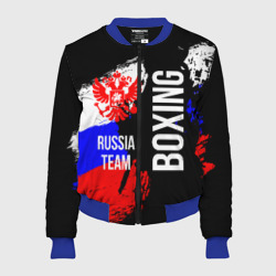 Женский бомбер 3D Boxing Russia Team и герб РФ