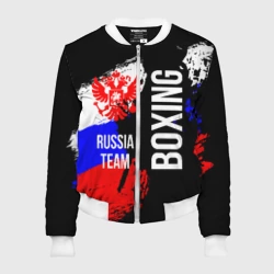 Женский бомбер 3D Boxing Russia Team и герб РФ