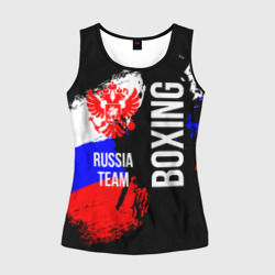 Женская майка 3D Boxing Russia Team и герб РФ