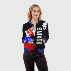 Женский бомбер 3D Boxing Russia Team и герб РФ - фото 2