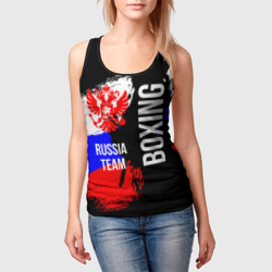 Женская майка 3D Boxing Russia Team и герб РФ - фото 2