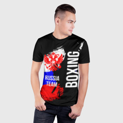 Мужская футболка 3D Slim Boxing Russia Team - фото 2