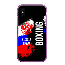 Чехол для iPhone XS Max матовый Boxing Russia Team