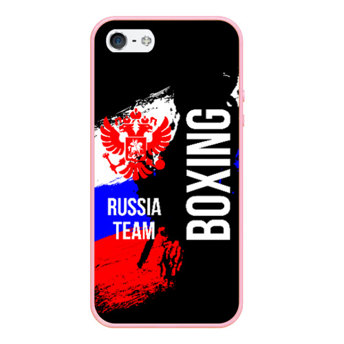 Чехол для iPhone 5/5S матовый Boxing Russia Team, цвет баблгам