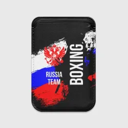 Картхолдер Magsafe магнитный Boxing Russia Team и герб РФ