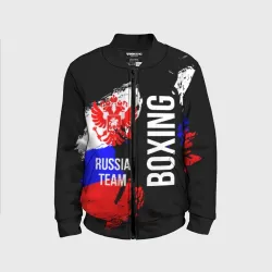 Детский бомбер 3D Boxing Russia Team и герб РФ