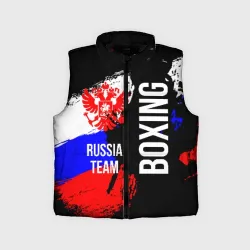 Детский жилет утепленный 3D Boxing Russia Team и герб РФ