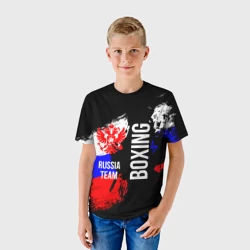 Детская футболка 3D Boxing Russia Team и герб РФ - фото 2