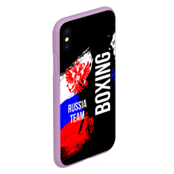 Чехол для iPhone XS Max матовый Boxing Russia Team - фото 2