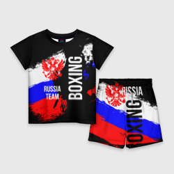 Boxing Russia Team – Детский костюм с шортами 3D с принтом купить