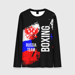 Мужской лонгслив 3D Boxing Russia Team и герб РФ