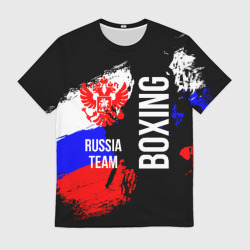 Мужская футболка 3D Boxing Russia Team и герб РФ