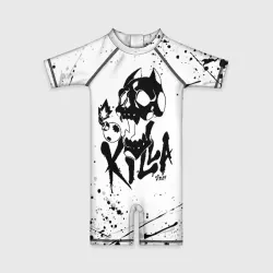 Детский купальный костюм 3D Killer Queen черная на