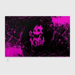 Флаг 3D Killer Queen розовые брызги