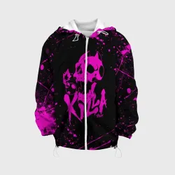 Детская куртка 3D Killer Queen розовые брызги