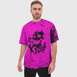 Мужская футболка oversize 3D JoJo Killer Queen королева убийца - фото 2