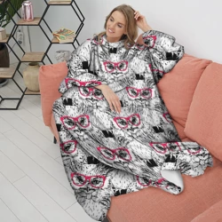 Плед с рукавами Совы в очках - фото 2