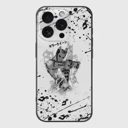 Чехол для iPhone 16 Pro Max силиконовый с защитой камеры Killer Queen черные брызги