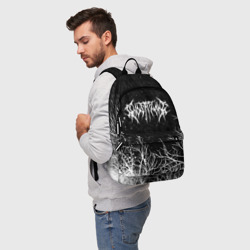 Рюкзак с принтом Ghostemane для любого человека, вид спереди №2. Цвет основы: белый
