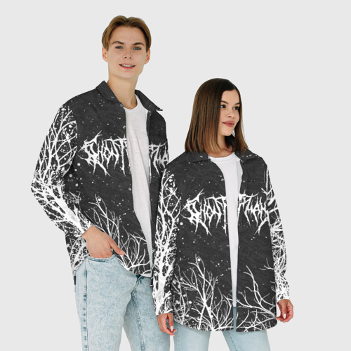 Мужская рубашка oversize 3D Ghostemane, цвет белый - фото 6