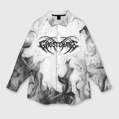 Мужская рубашка oversize 3D Ghostemane, цвет белый