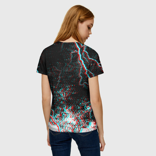 Женская футболка 3D с принтом GHOSTEMANE, вид сзади #2