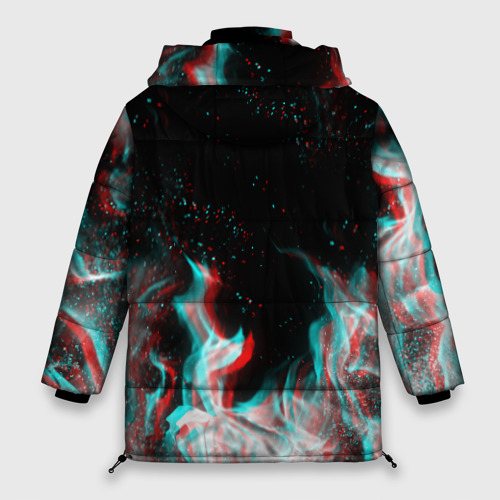Женская зимняя куртка Oversize Ghostemane glitch, цвет черный - фото 2
