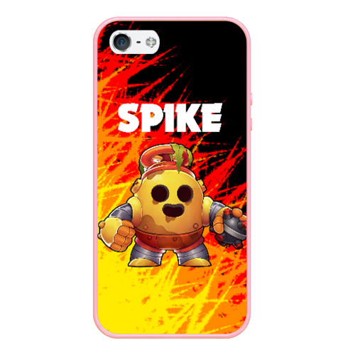 Чехол для iPhone 5/5S матовый Brawl Stars Spike Robot