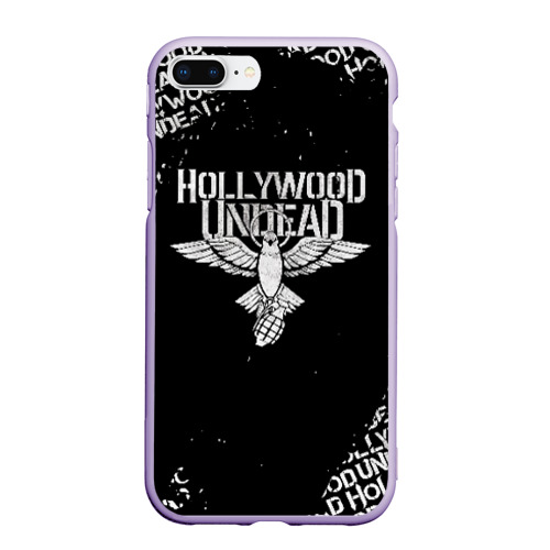 Чехол для iPhone 7Plus/8 Plus матовый Hollywood Undead, цвет светло-сиреневый