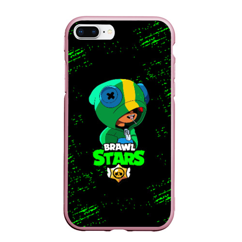 Чехол для iPhone 7Plus/8 Plus матовый Brawl Stars, цвет розовый