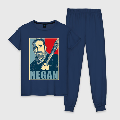 Женская пижама хлопок Negan Hope, цвет темно-синий