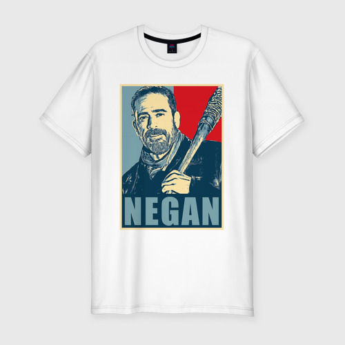 Мужская футболка хлопок Slim Negan Hope, цвет белый