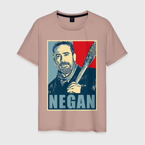 Мужская футболка хлопок Negan Hope, цвет пыльно-розовый