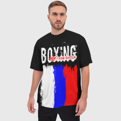 Мужская футболка oversize 3D Boxing from Russia - фото 2