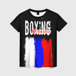 Женская футболка 3D Boxing from Russia