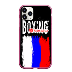 Чехол для iPhone 11 Pro Max матовый Boxing from Russia