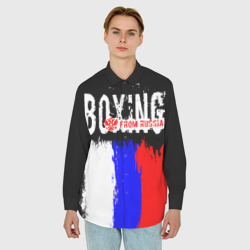 Мужская рубашка oversize 3D Boxing from Russia - фото 2