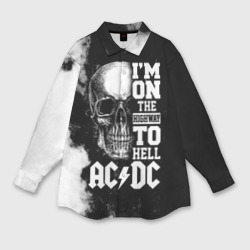 Мужская рубашка oversize 3D AC/DC