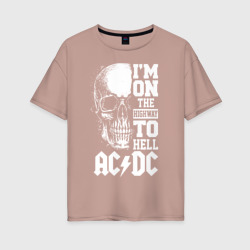 Женская футболка хлопок Oversize AC/DC