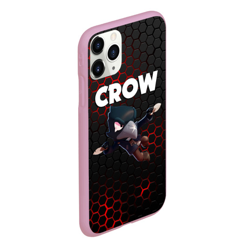 Чехол для iPhone 11 Pro Max матовый BRAWL STARS CROW, цвет розовый - фото 3