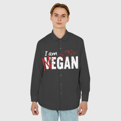 Мужская рубашка oversize 3D I Am Negan - фото 2