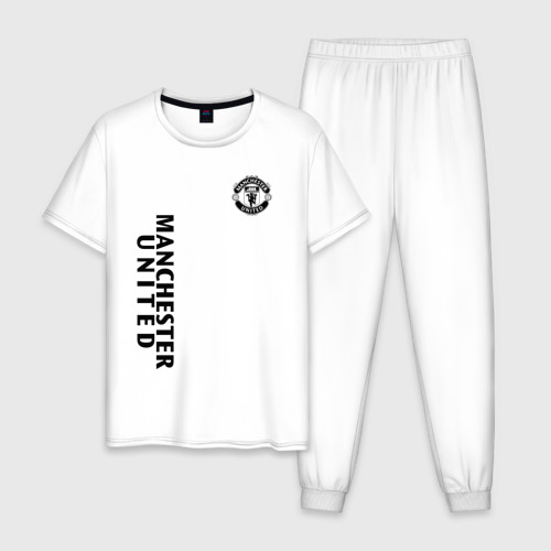 Мужская пижама хлопок Манчестер Юнайтед, цвет белый