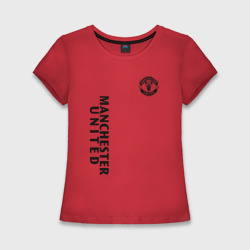 Женская футболка хлопок Slim Манчестер Юнайтед