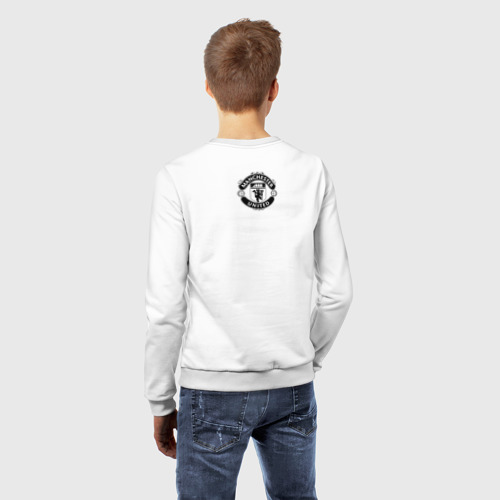 Детский свитшот хлопок Манчестер Юнайтед, цвет белый - фото 8