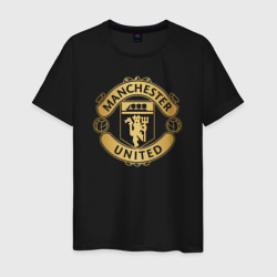 Мужская футболка хлопок Манчестер Юнайтед gold