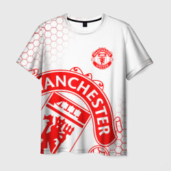 Мужская футболка 3D Манчестер Юнайтед white