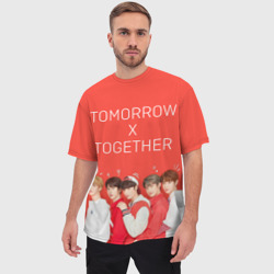 Мужская футболка oversize 3D Tomorrow X together - фото 2